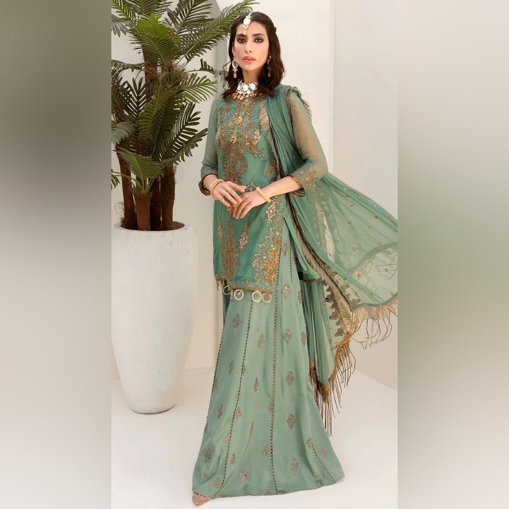 Pakistani Motifs brand sharara dress